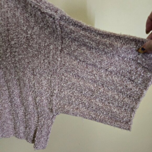 Free People Good Day Mauve Pullover Ribbed Oversized Sweater Size S - Picture 7 of 9